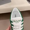 Prada Green Downtown Leather Sneakers