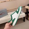 Prada Green Downtown Leather Sneakers