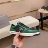 Prada Green Downtown Leather Sneakers
