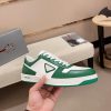Prada Green Downtown Leather Sneakers