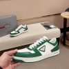 Prada Green Downtown Leather Sneakers