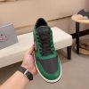 Prada Green Downtown Leather Sneakers