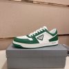 Prada Green Downtown Leather Sneakers