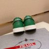 Prada Green Downtown Leather Sneakers