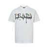 Prada Paint-Splatter Effect Logo T-shirt- White