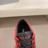 Prada Red Downtown Leather Sneakers