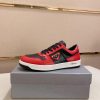 Prada Red Downtown Leather Sneakers