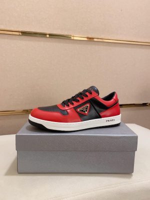 Prada -Red -Downtown -Leather -Sneakers (9) Prada Red Downtown Leather Sneakers