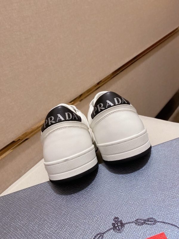 Prada White Downtown Leather Sneakers