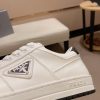 Prada White Downtown Leather Sneakers