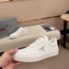 Prada White Downtown Leather Sneakers