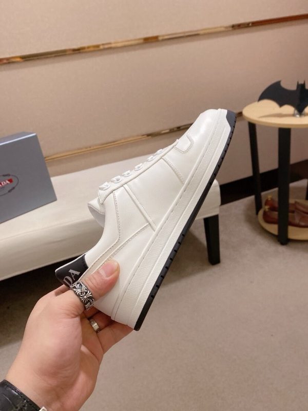 Prada White Downtown Leather Sneakers
