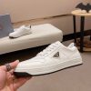 Prada White Downtown Leather Sneakers
