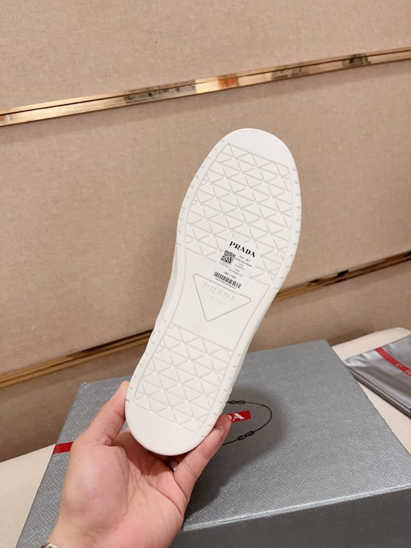 Prada White Downtown Leather Sneakers
