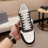 Prada White and Black Downtown Leather Sneakers