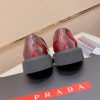 Prada brushed leather platform loafers.