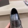Prada leather platform loafers.