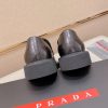 Prada leather platform loafers.