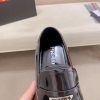 Prada leather platform loafers.