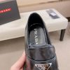 Prada leather platform loafers.