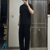 Ralph Lauren Solid Color Casual Trousers- Black