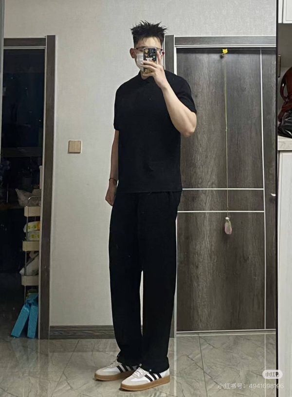 Ralph Lauren Solid Color Casual Trousers- Black