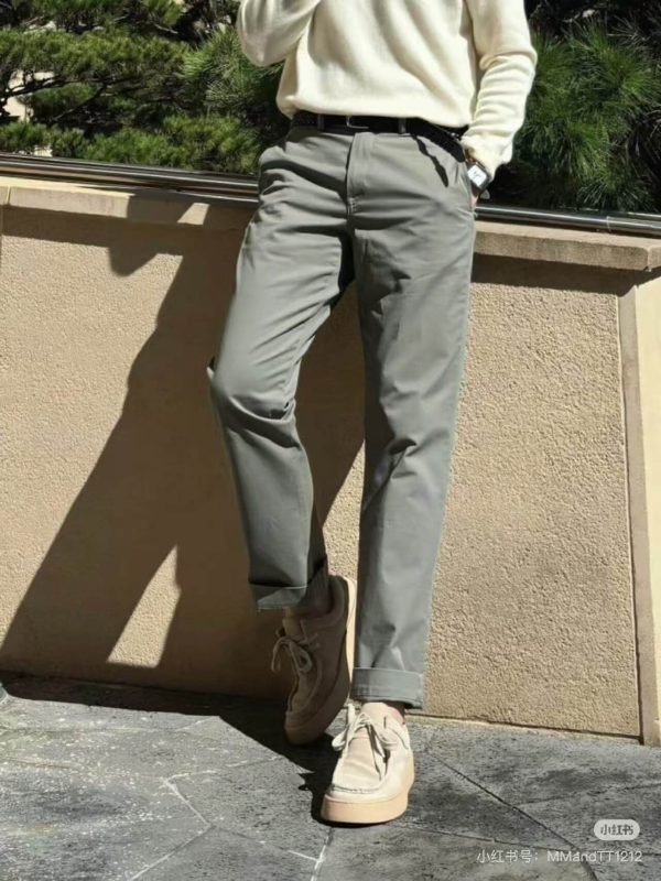 Ralph Lauren Solid Color Casual Trousers- Dark Grey