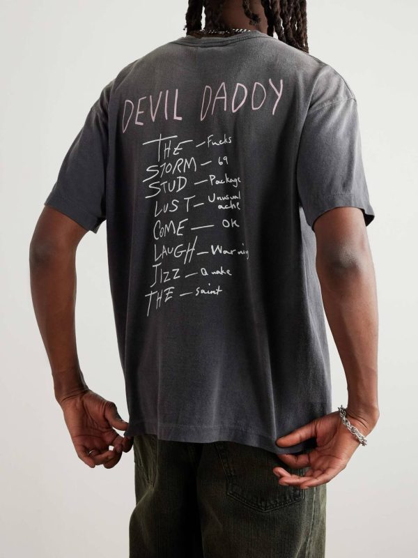 SAINT Mxxxxxx (Saint Michael) Devil Daddy T-Shirt- Black