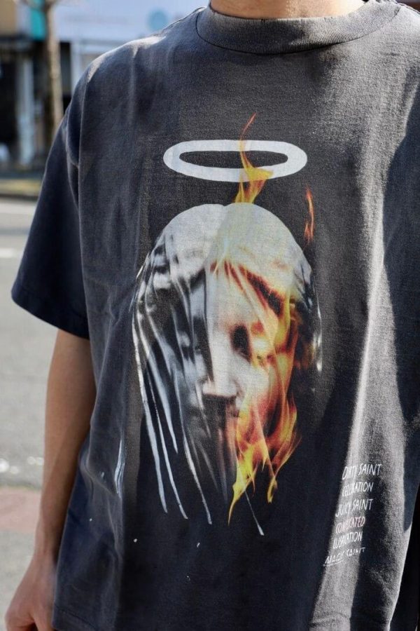 SAINT Mxxxxxx (Saint Michael) Devil Daddy T-Shirt- Black