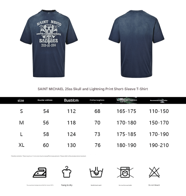 SAINT Mxxxxxx (Saint Michael) x NEIGHBORHOOD STHD . SS TEE SAINT NBHD- Navy Blue