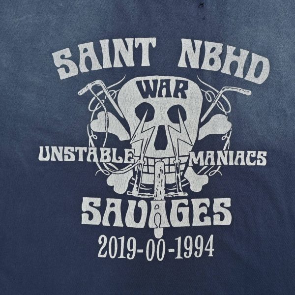 SAINT Mxxxxxx (Saint Michael) x NEIGHBORHOOD STHD . SS TEE SAINT NBHD- Navy Blue