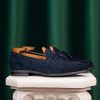 Sapphire Navy Suede Tassel Loafer | The Coastal Gala Edition
