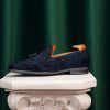 Sapphire Navy Suede Tassel Loafer | The Coastal Gala Edition