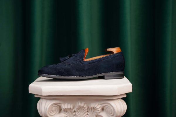 Sapphire Navy Suede Tassel Loafer | The Coastal Gala Edition