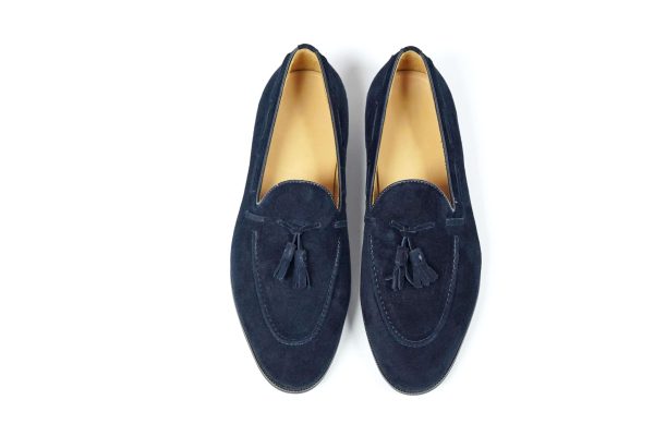 Sapphire Navy Suede Tassel Loafer | The Coastal Gala Edition