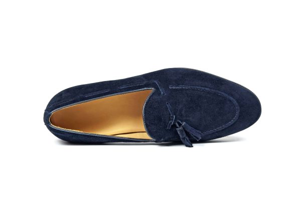 Sapphire Navy Suede Tassel Loafer | The Coastal Gala Edition
