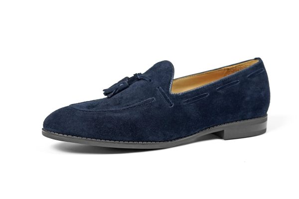Sapphire Navy Suede Tassel Loafer | The Coastal Gala Edition