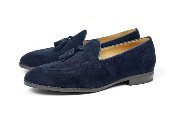 Sapphire Navy Suede Tassel Loafer | The Coastal Gala Edition