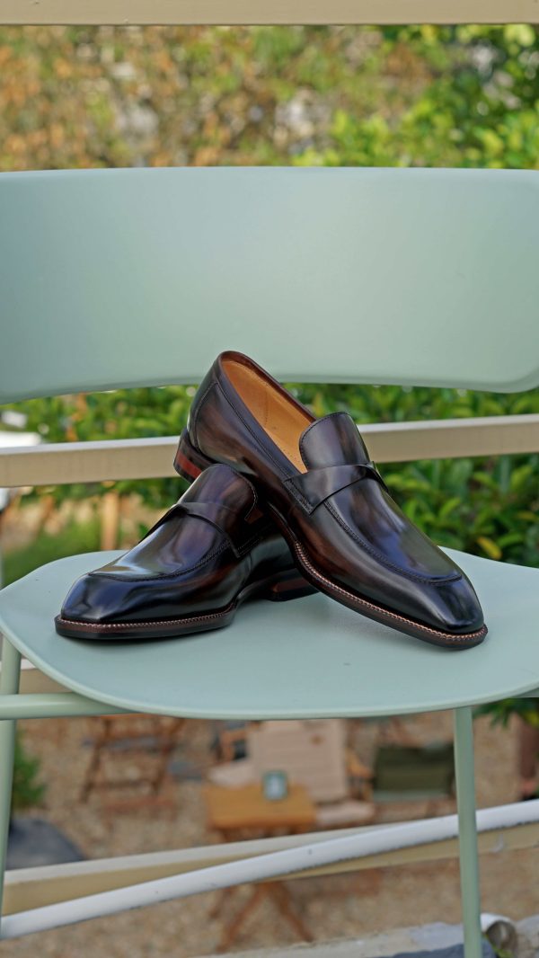 Umber Hand-Painted Chisel Penny Loafer | The Modern Visionary Edition