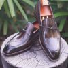 Umber Hand-Painted Chisel Penny Loafer | The Modern Visionary Edition