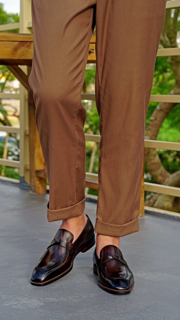 Umber Hand-Painted Chisel Penny Loafer | The Modern Visionary Edition