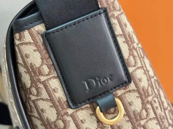 Dior Jett Men's Brown Jacquard Messenger Bag