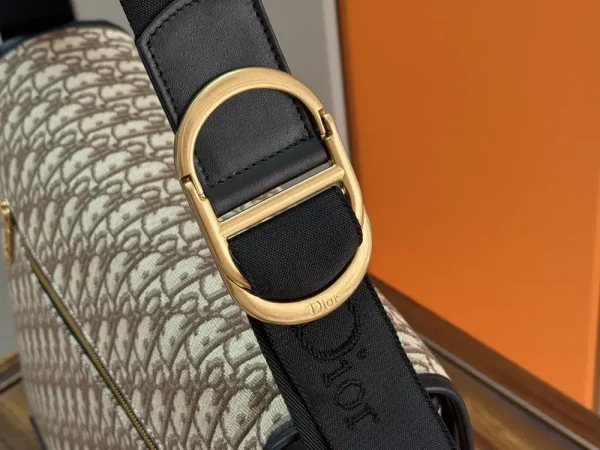 Dior Jett Men's Brown Jacquard Messenger Bag