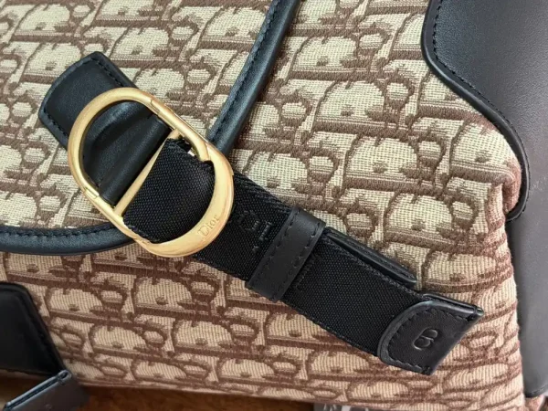 Dior Jett Men's Brown Jacquard Messenger Bag