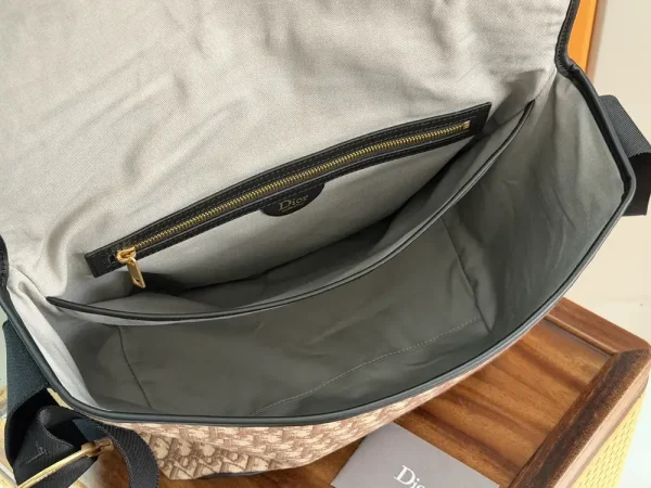 Dior Jett Men's Brown Jacquard Messenger Bag