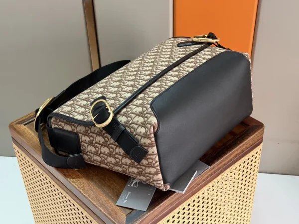 Dior Jett Men's Brown Jacquard Messenger Bag