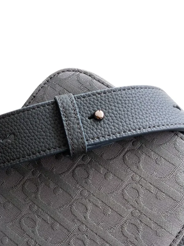 Dior Mini Saddle Messenger Bag in Black Calfskin