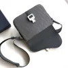 Dior Mini Saddle Messenger Bag in Black Calfskin