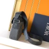 Dior Mini Saddle Messenger Bag in Black Calfskin
