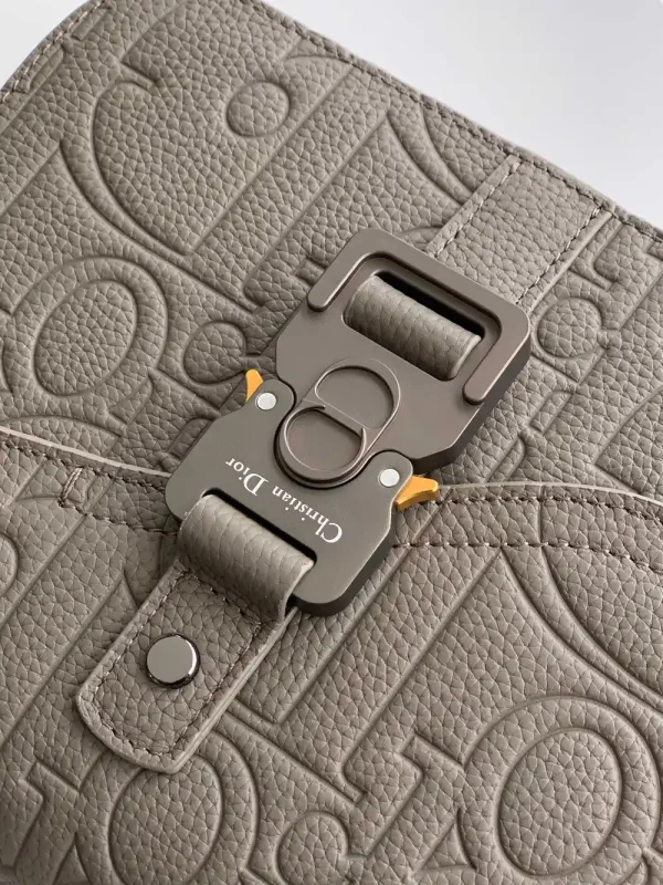 Dior Small Saddle Messenger Bag in Gray Leather